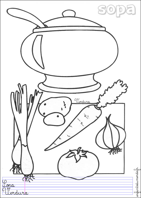 coloriage soupe 1